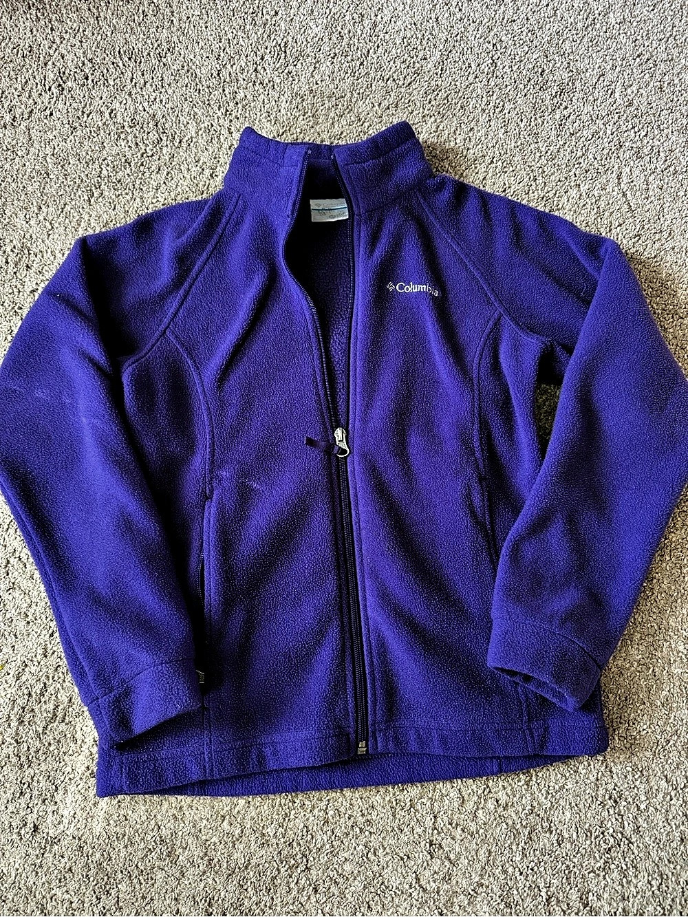 Columbia Girls' Benton Springs Fleece Jacket Purple Medium